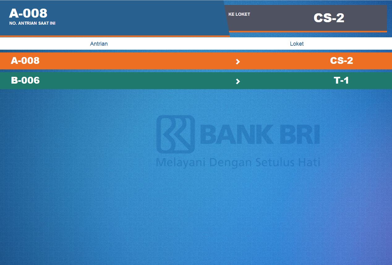 Aplikasi Antrian Berbasis Web Display