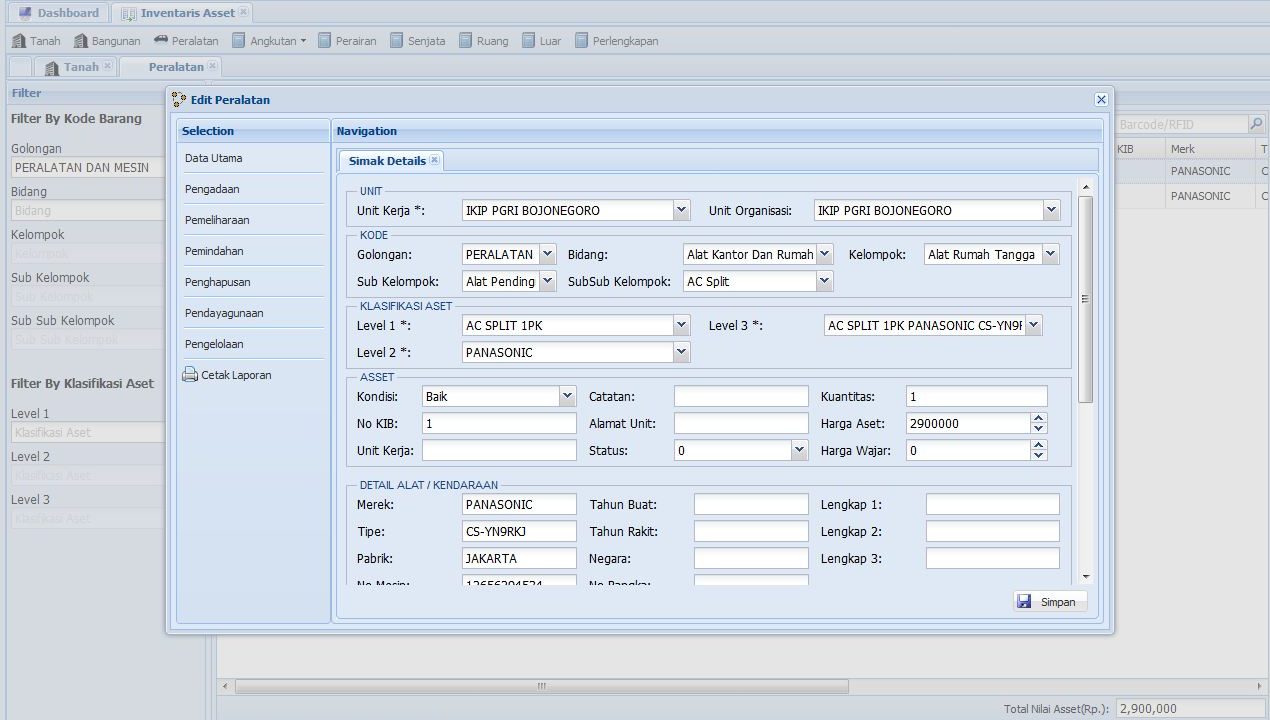 Sistem Informasi Manajemen Aset edit