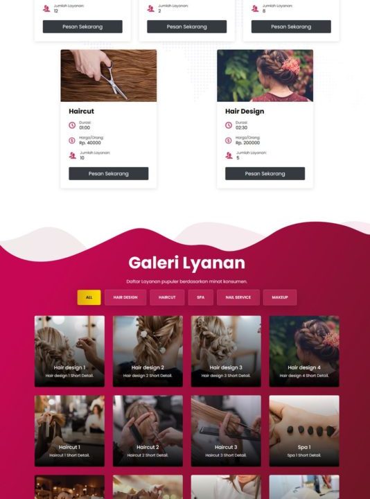 Website Salon Kecantikan